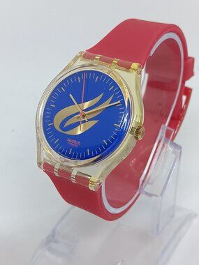 VINTAGE 1996 Swatch GK234 "Starfire" Unisex 34mm Swiss Quartz Watch NEW BATT